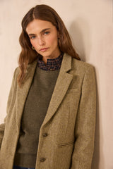 COURTNEY SAGE MIXED WOOL BLAZER