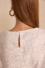 MALIE LONG SLEEVE LACE BLOUSE