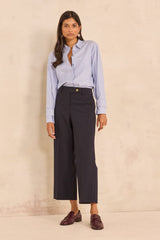 LOLA NAVY WIDE TROUSERS