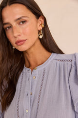 DELHI SHORT-SLEEVED COTTON BLOUSE