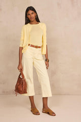 PAPRIKA BIS LEMON SHORT SLEEVE SWEATER