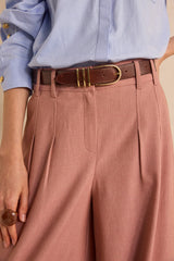 DAISY WIDE PLEATED TROUSERS