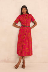 PALMA PRINTED COTTON STRAIGHT DRESS