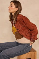 BRUNE SUEDE LEATHER JACKET