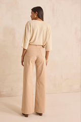 TIAGO BEIGE WIDE TROUSERS