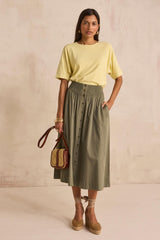 LIGHT LEMON HEMP AND COTTON T-SHIRT
