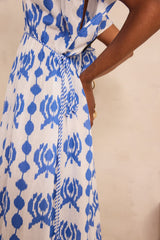 PROMISE PRINTED COTTON STRAIGHT DRESS