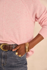 ARY SALMON CASHMERE SWEATER