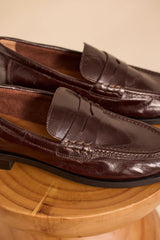ORNELLA CHOCOLATE LEATHER MOCASSIN