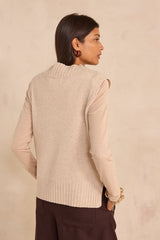 ALEX SLEEVELESS WOOL BLEND SWEATER