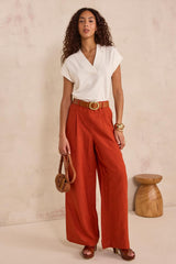 LYS ECRU COTTON SHORT SLEEVE T-SHIRT