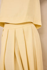 ETINCELLE LEMON PLEATED LONG SKIRT