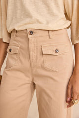 TIAGO BEIGE WIDE TROUSERS