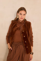 BROOKLYN CINNAMON SLEEVELESS VEST