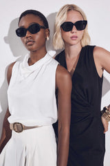 DORINE SLEEVELESS COWL NECK TOP