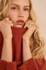 ALIZEE PUMPKIN CASHMERE SWEATER