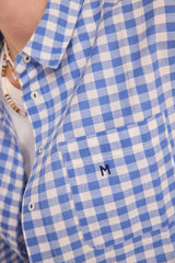 MARILOU LONG-SLEEVE COTTON CHECKERED SHIRT