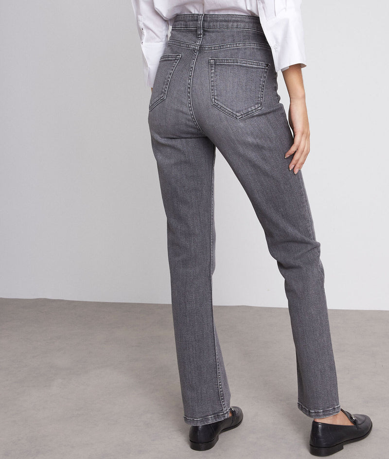 SONIA GREY STRAIGHT-LEG DENIM JEANS