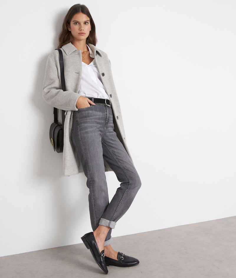 SONIA GREY STRAIGHT-LEG DENIM JEANS