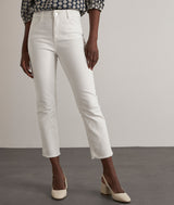 PATIENCE WHITE STRAIGHT-LEG COTTON JEANS