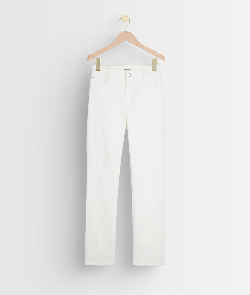 PATIENCE WHITE STRAIGHT-LEG COTTON JEANS