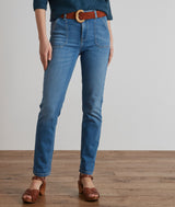 NALLA STRAIGHT USED BLUE COTTON JEANS