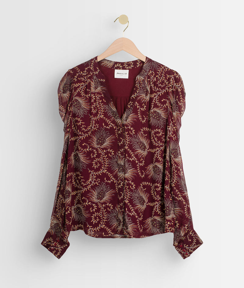 ARMONY PUFF SLEEVES PRINTED BLOUSE