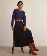 ELARA VIOLET PLEATED SKIRT