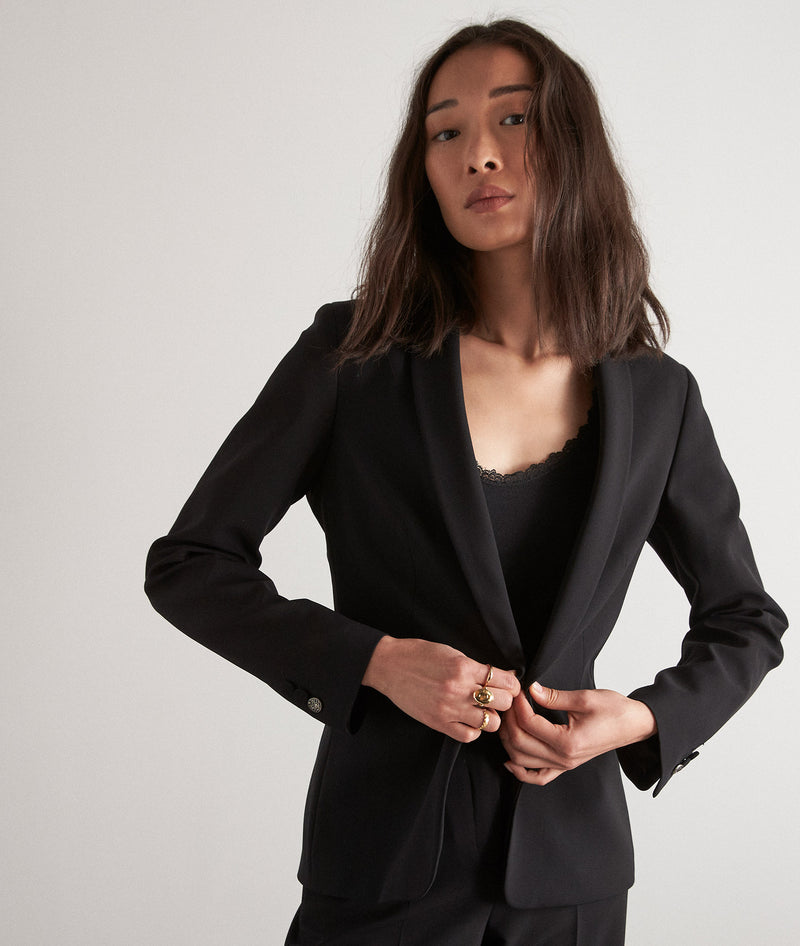 REINE BLACK FITTED BLAZER