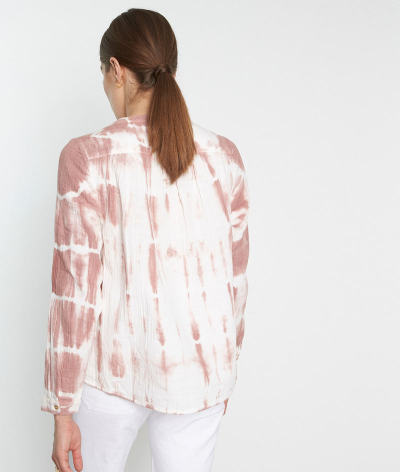 LAETI TIE-DYE PRINT COTTON BLOUSE