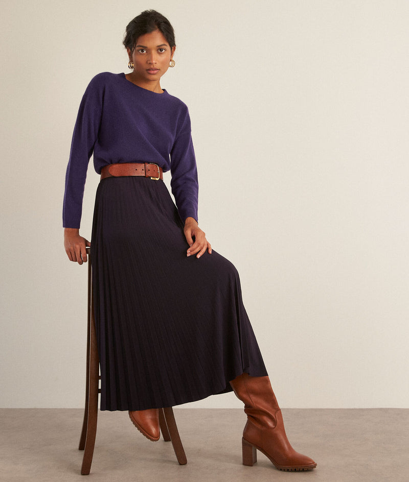 BLISS VIOLET RECYCLED CASHMERE SWEATER