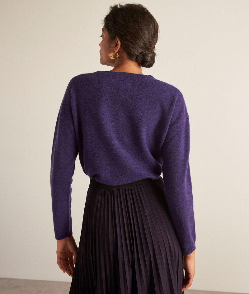 BLISS VIOLET RECYCLED CASHMERE SWEATER