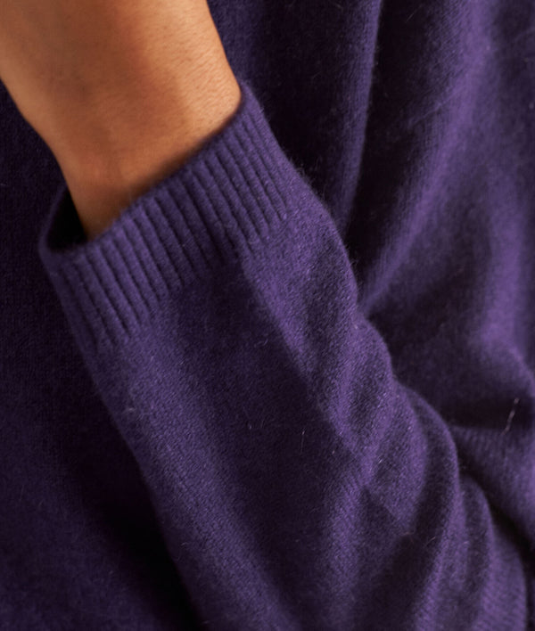 BLISS VIOLET RECYCLED CASHMERE SWEATER