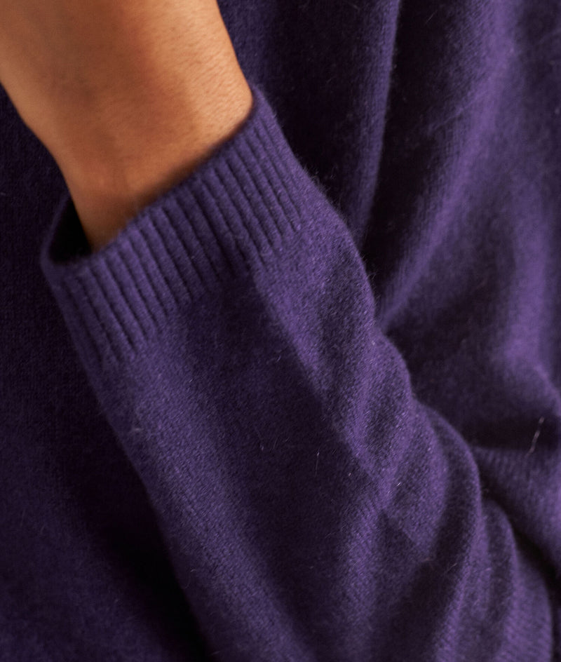 BLISS VIOLET RECYCLED CASHMERE SWEATER