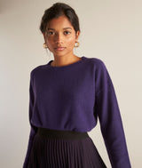 BLISS VIOLET RECYCLED CASHMERE SWEATER