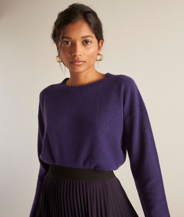 BLISS VIOLET RECYCLED CASHMERE SWEATER