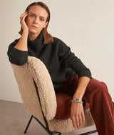 BLAISE GREEN RESPONSIBLE WOOL TURTLENECK PULLOVER