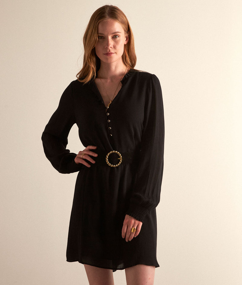 HORLANE SHORT FLOWING BLACK DRESS