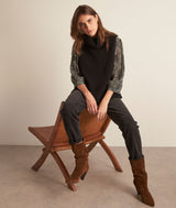 BARCLAY BLACK RESPONSIBLE WOOL SLEEVELESS TURTLENECK PULLOVER