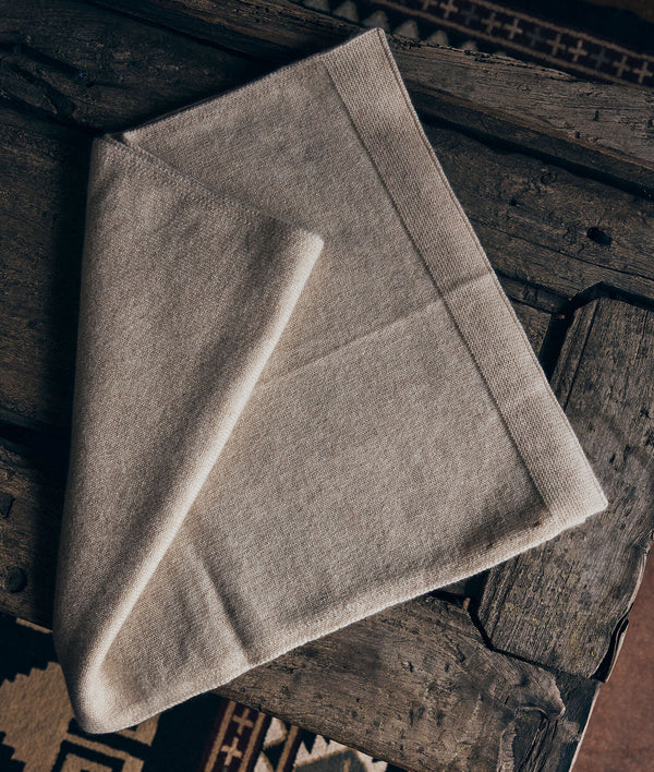 RUTH BEIGE RECYCLED-CASHMERE SCARF