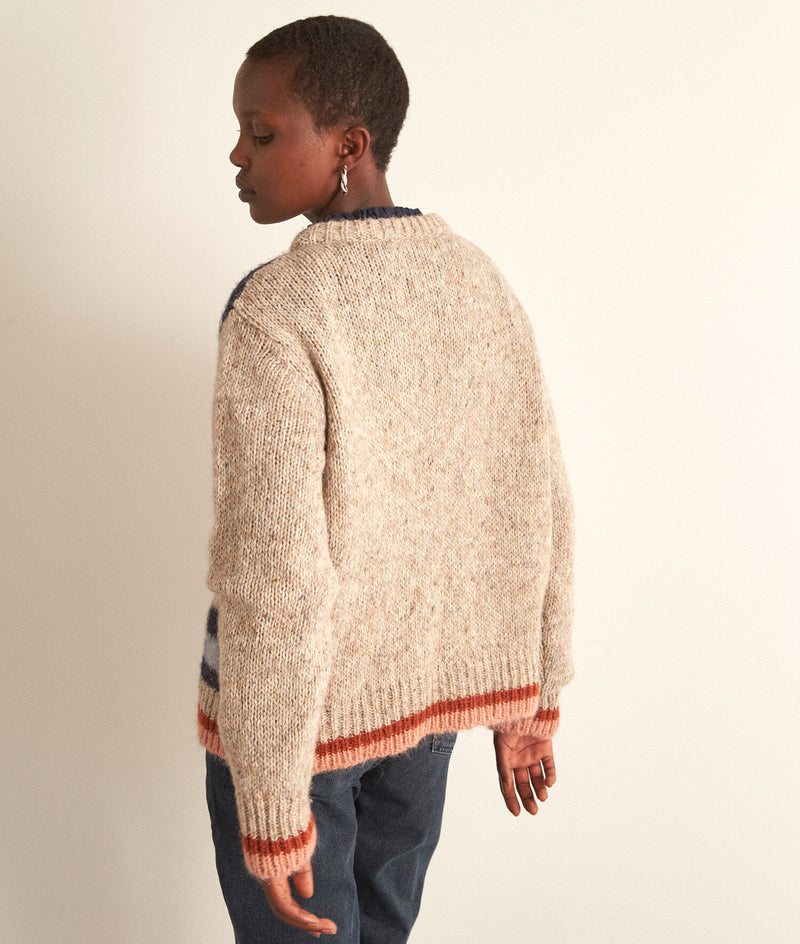 BECKY PALE TAUPE WOOL JUMPER