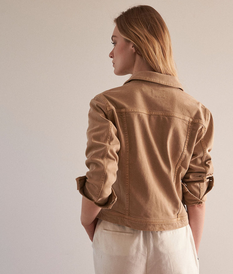 FAME BEIGE RECYCLED COTTON JACKET