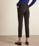 FEODORE BLACK HIGH-WAISTED CIGARETTE TROUSERS