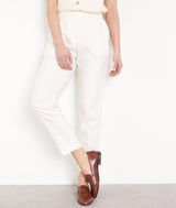 SABIL IVORY LINEN CHINOS