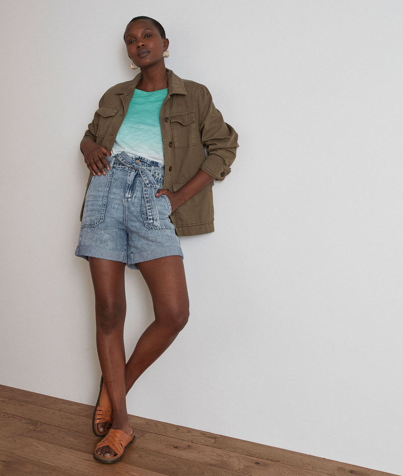 BRUNA FADED COTTON SHORTS