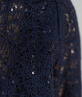 GABRIELLE SHORT NAVY LACE DRESS