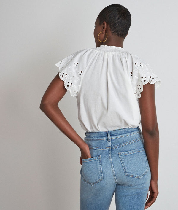 TAMAR WHITE EMBROIDERED TOP