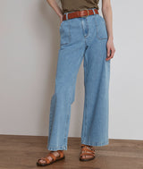 SELYNA PURE BLEACHED COTTON WIDE-LEG JEANS
