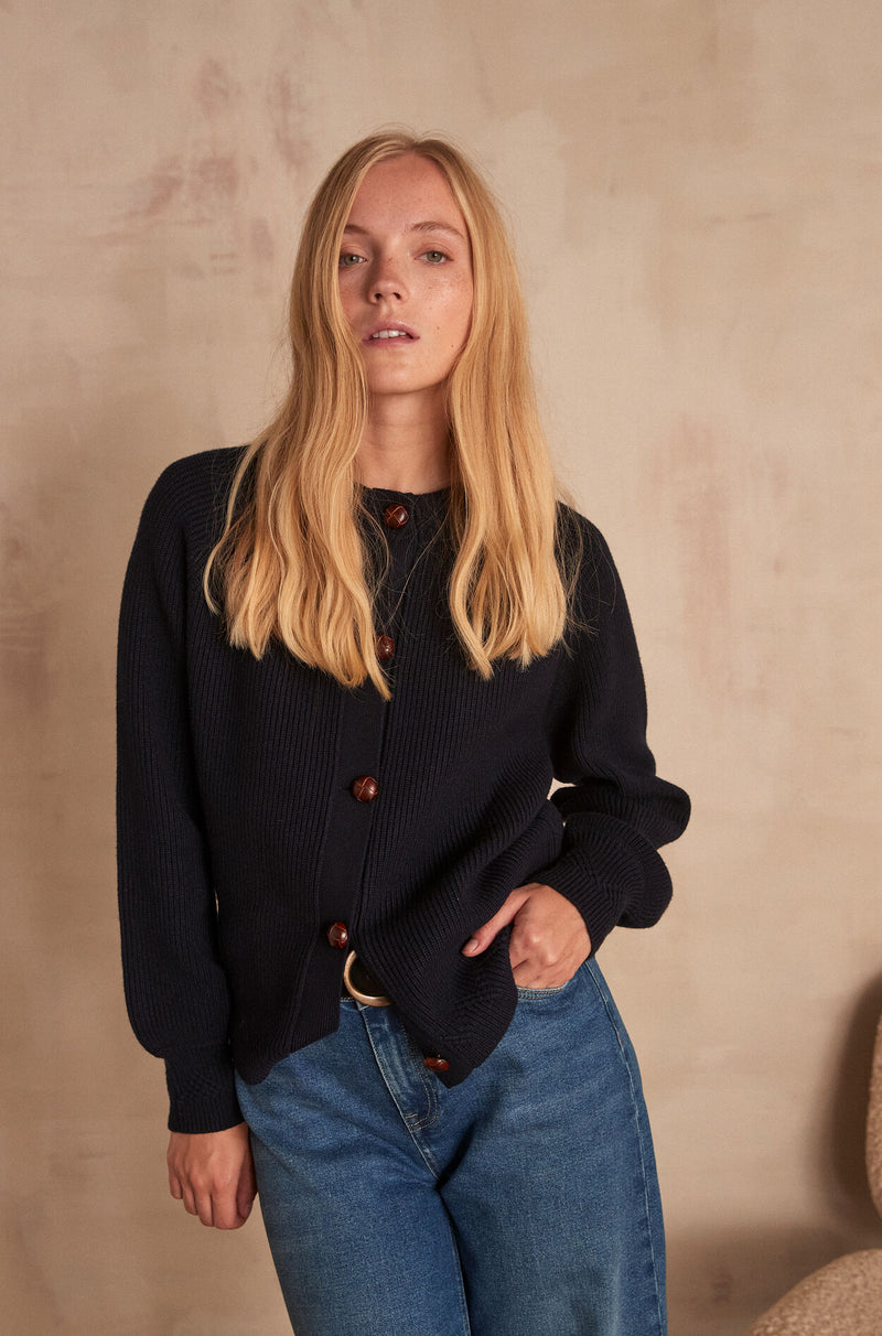 ABYSSE NAVY CARDIGAN