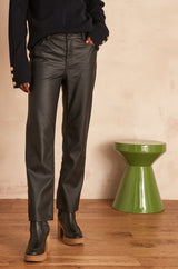 PATIENCE FAUX LEATHER STRAIGHT-LEG TROUSERS